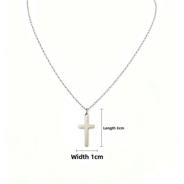 Minimalist Cross Titanium Steel Necklace